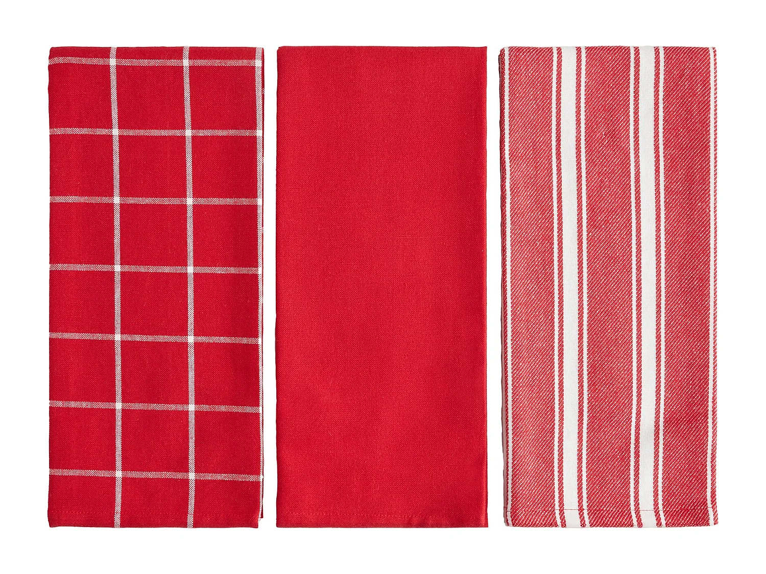 Ensemble De Torchons Trio Rouge Moyen 40 x 60