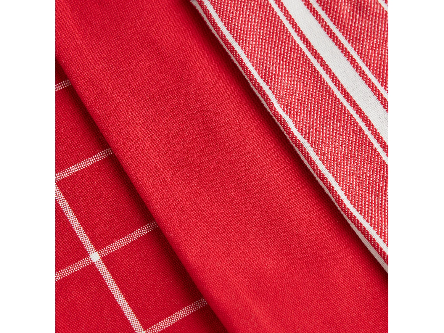 Ensemble De Torchons Trio Rouge Moyen 40 x 60