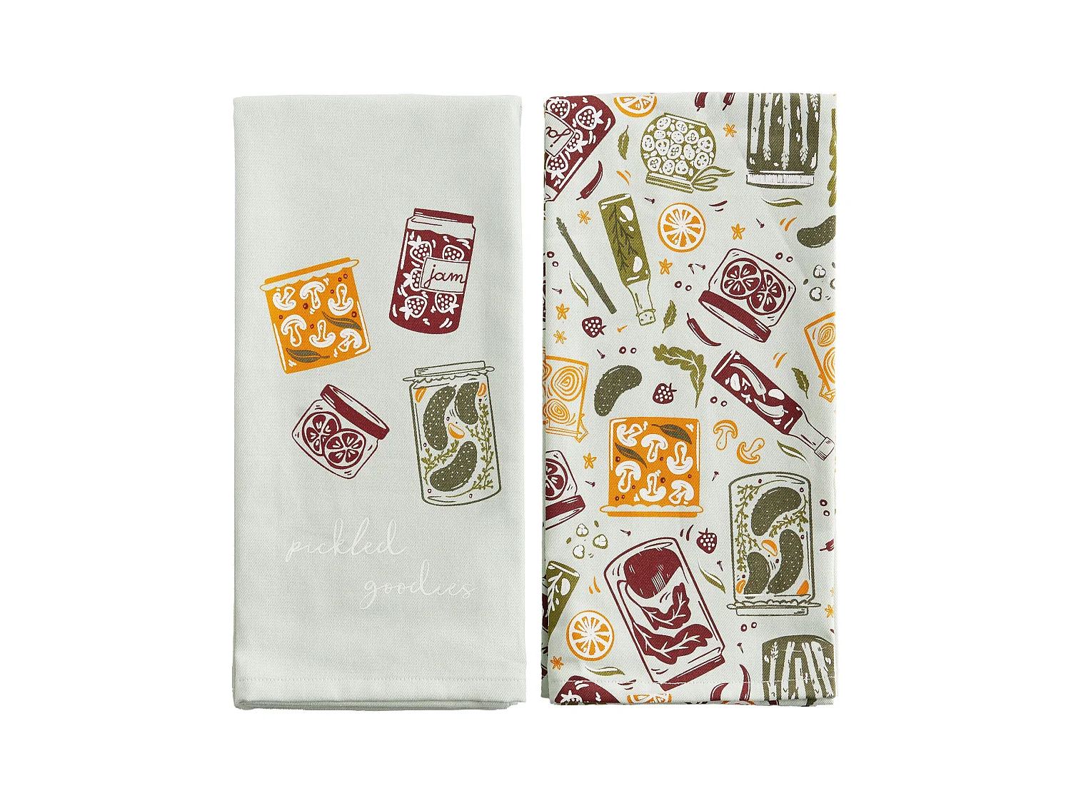 Küchenhandtuch-Set Jaro mittelgrün 45 x 65