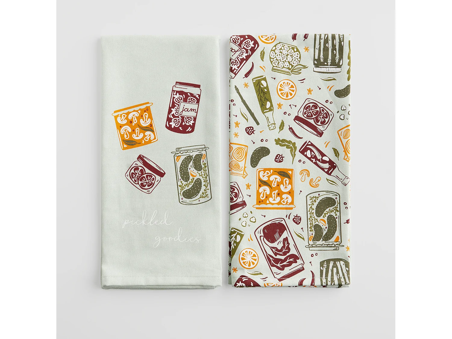 Küchenhandtuch-Set Jaro mittelgrün 45 x 65