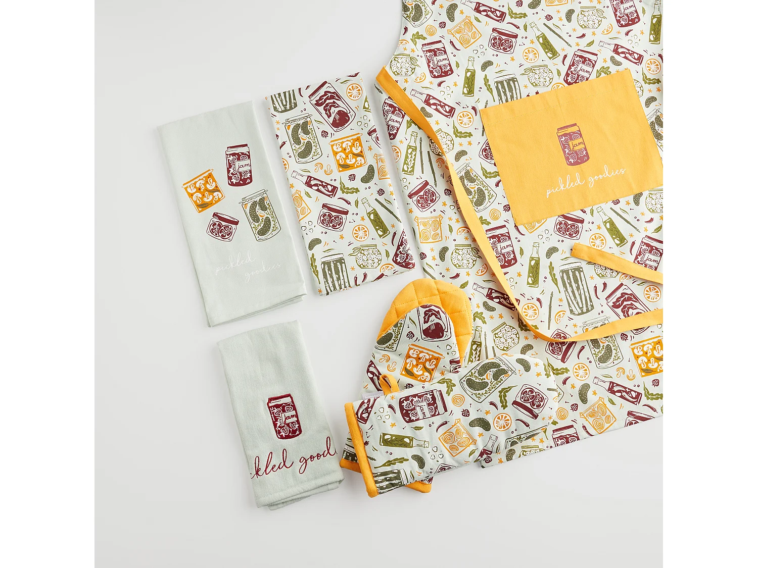 Küchenhandtuch-Set Jaro mittelgrün 45 x 65