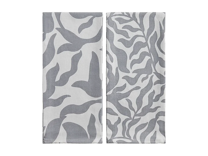 Ensemble De Torchons Kamea Gris Moyen 45 x 65