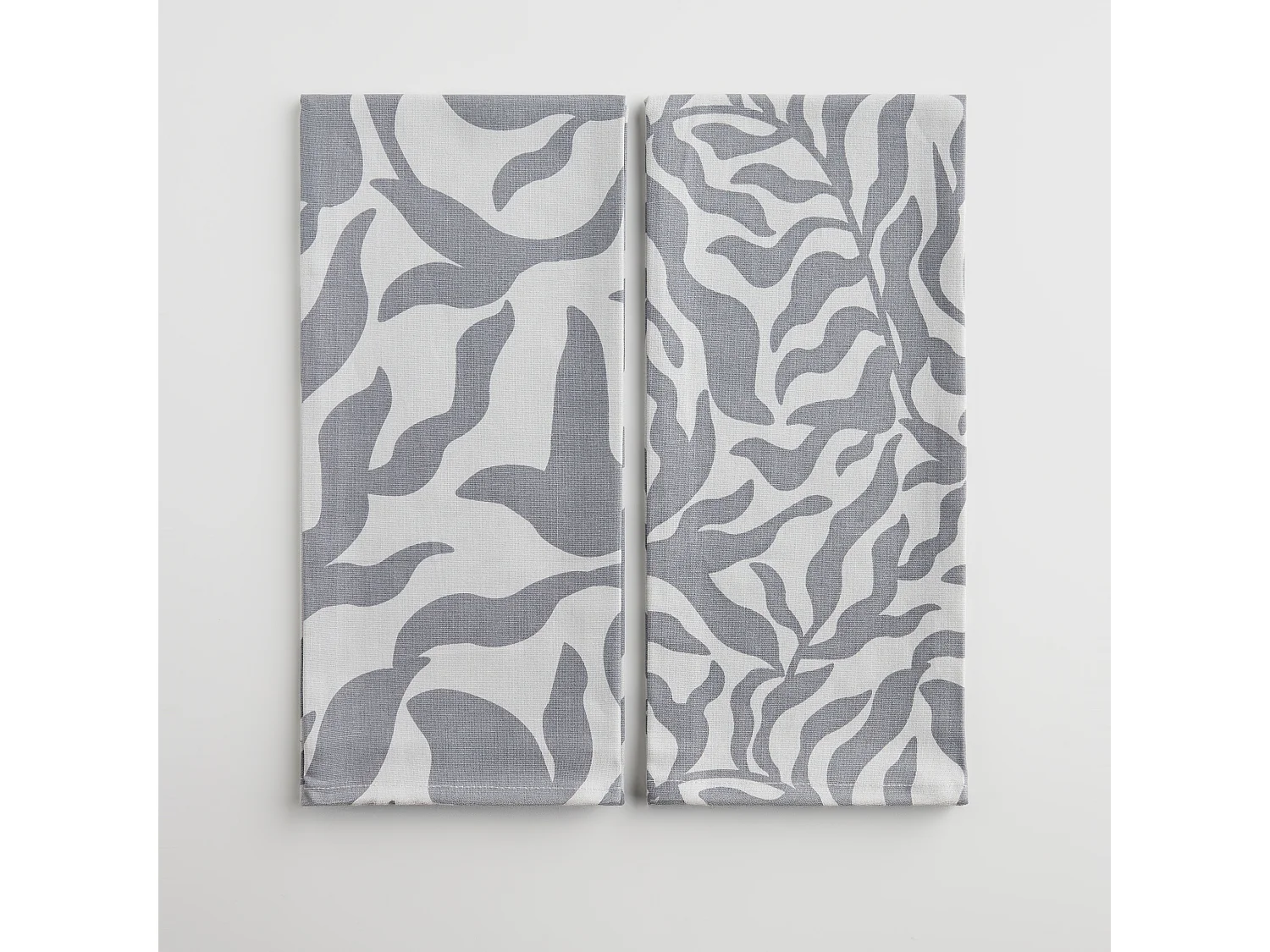 Ensemble De Torchons Kamea Gris Moyen 45 x 65