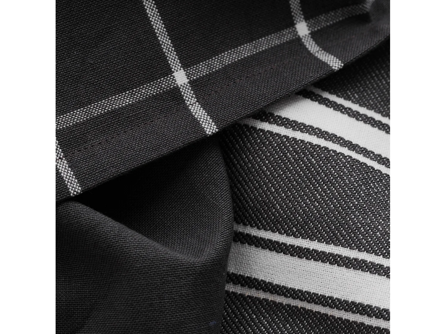 Geschirrtuch-Set Trio dunkelgrau 40 x 60 cm