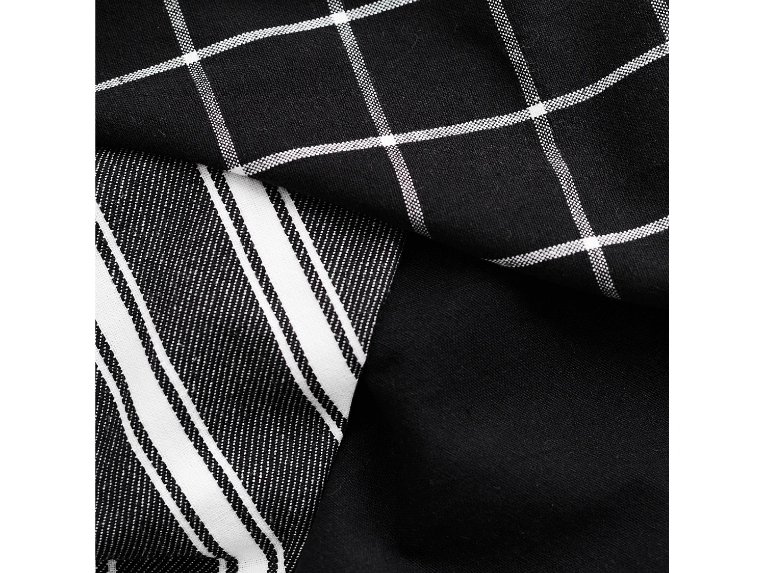 Geschirrtuch-Set Trio mittelschwarz 40x60