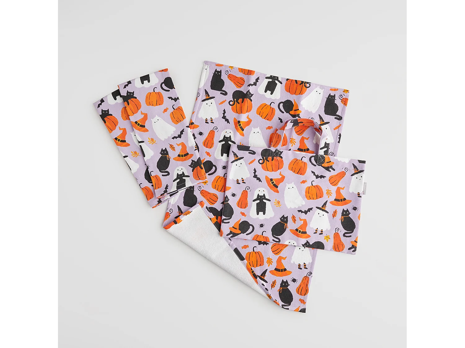 Küchenhandtuch-Set Felini mittelviolett 40x65cm