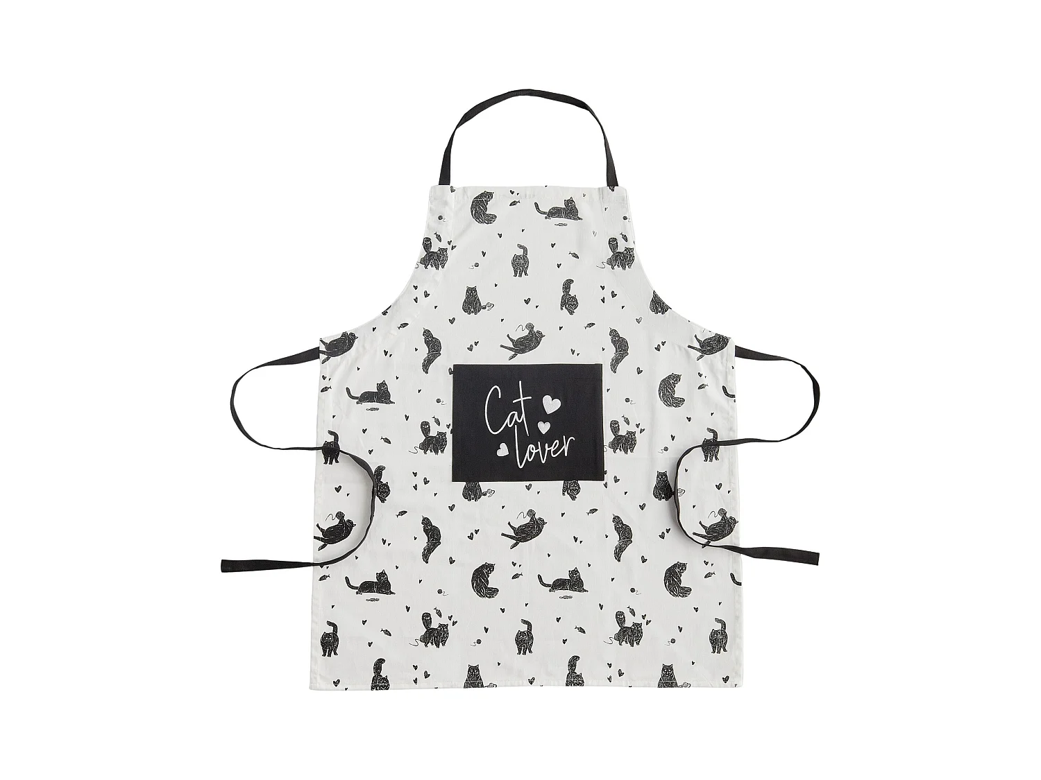 Tablier Kitki Noir Moyen 70x85