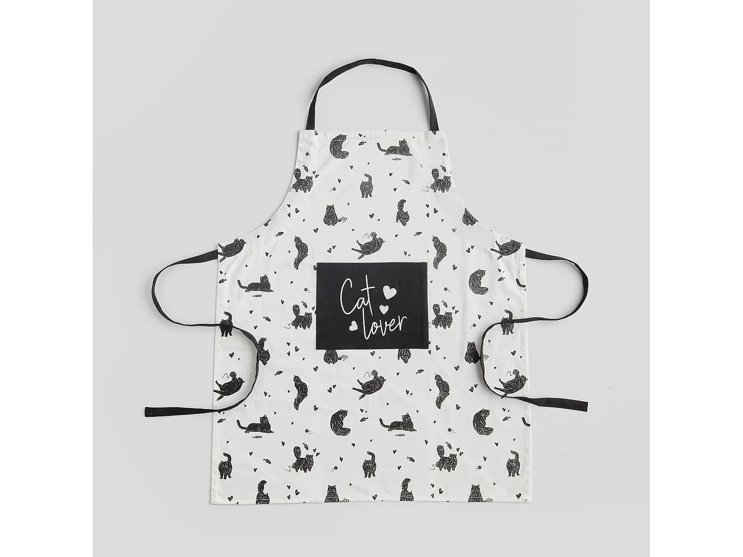 Tablier Kitki Noir Moyen 70x85