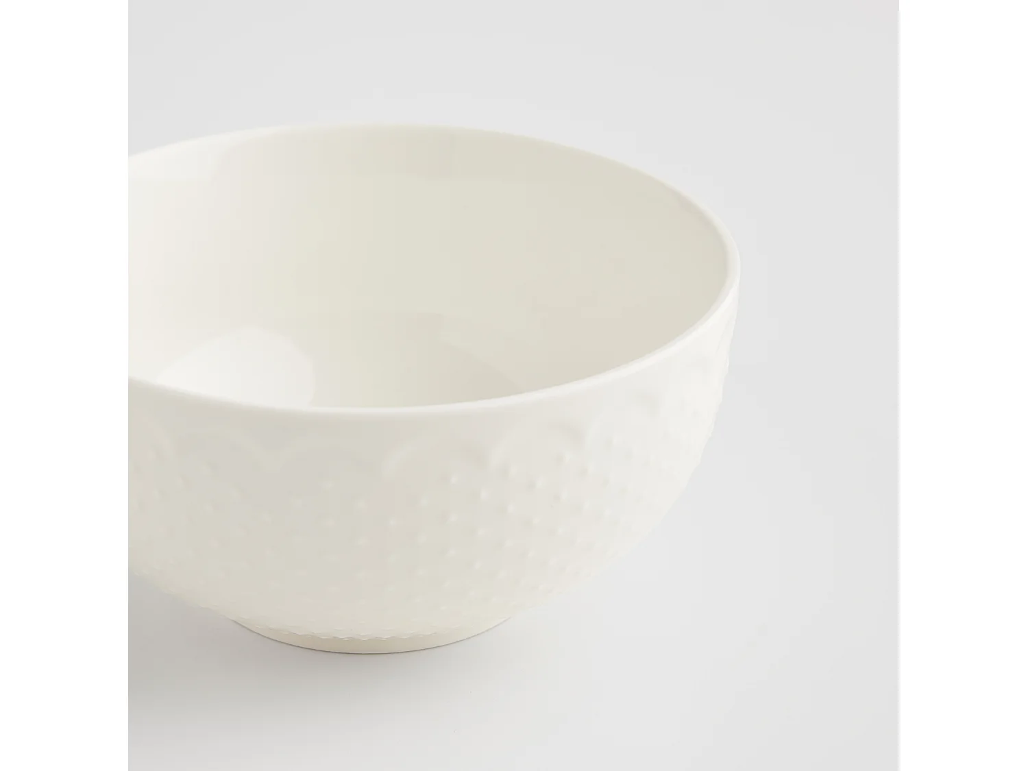 Schale Aniela mittelweiß 6.8 x 13.9 x 13.9