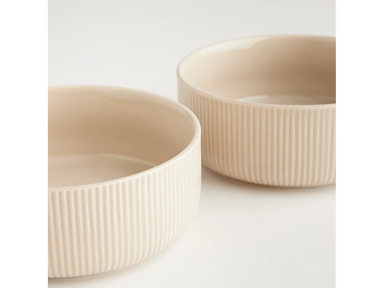 Ensemble De Bols Liners Beige Moyen 11x15 Porcelaine Dure