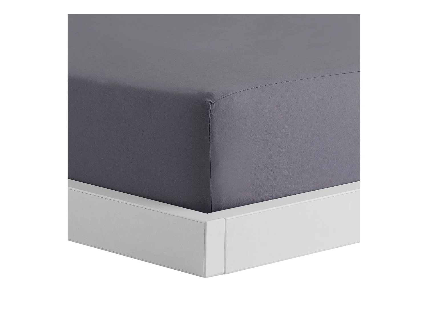 Drap housse Micros Gris Moyen 25x90x200