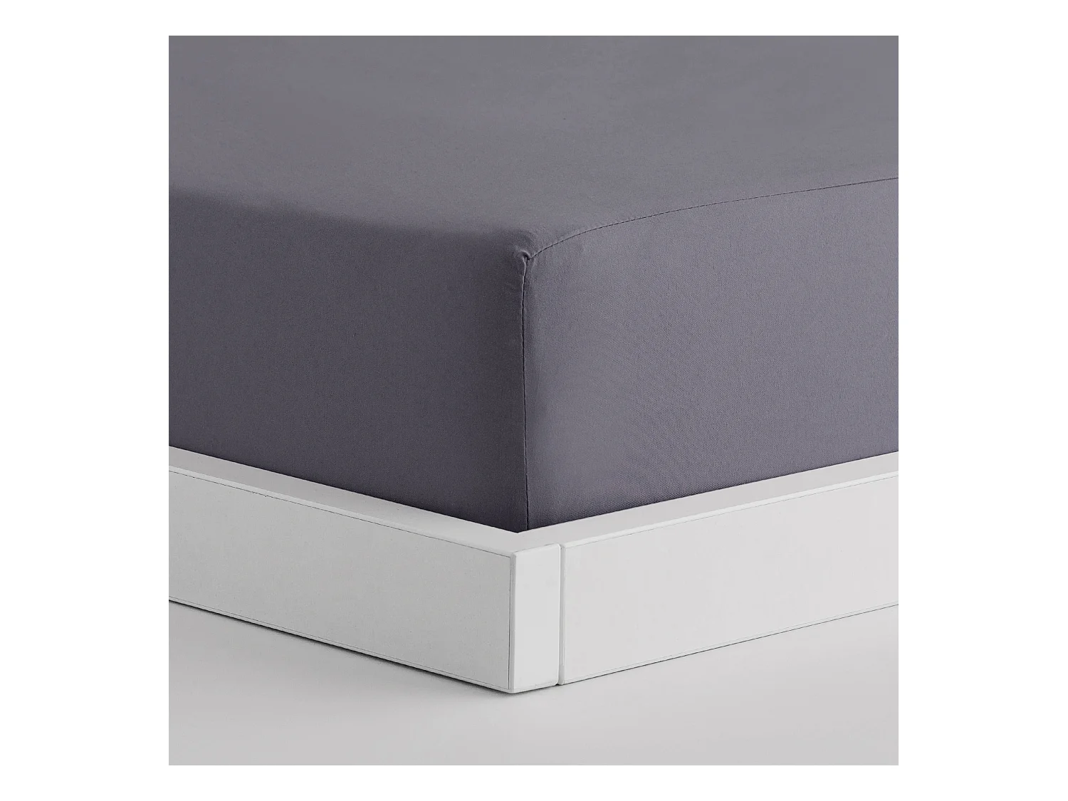 Drap housse Micros Gris Moyen 25x90x200