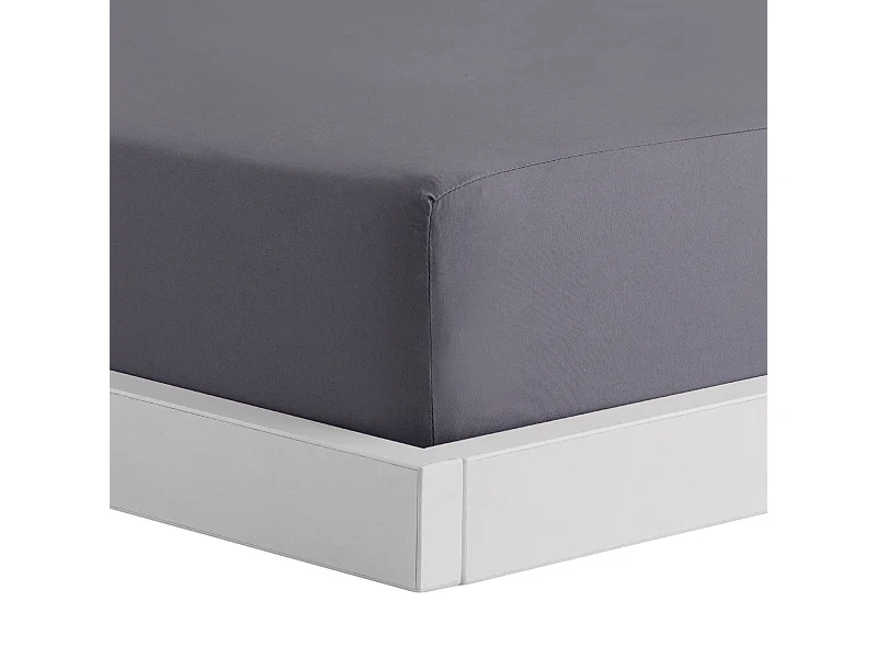 Drap housse Micros Gris Moyen 25x90x200