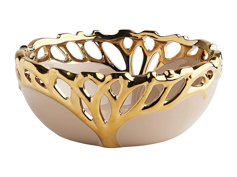 Dekorative Schale Oaktree mittleres Beige 25cm