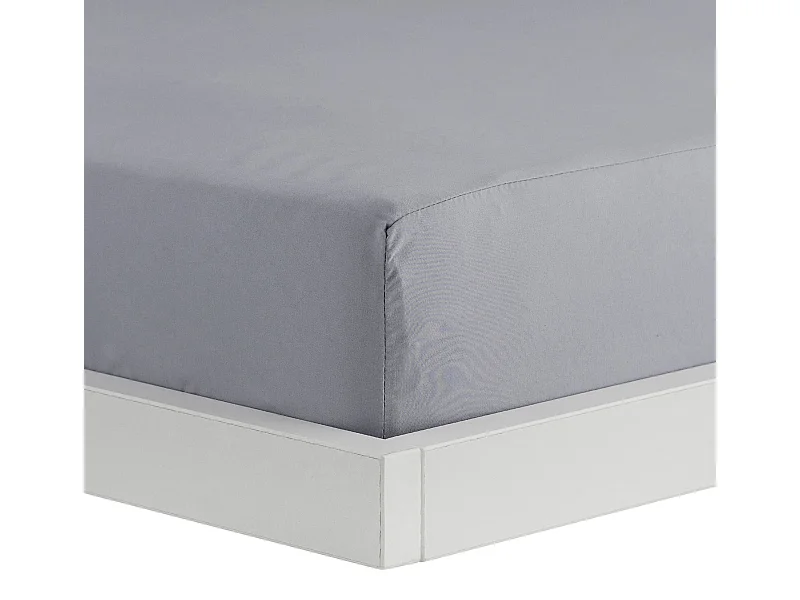 Spannbettlaken Mikrofaser Hellgrau 160x200cm