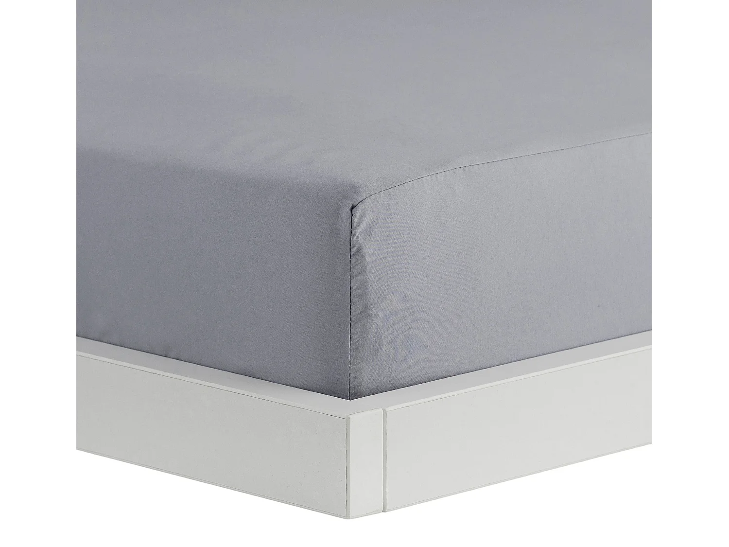 Spannbettlaken Mikrofaser Hellgrau 160x200cm