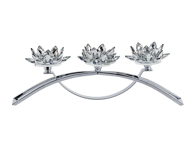 Bougeoir Flotri Argent Moyen 15 x 11 x 39