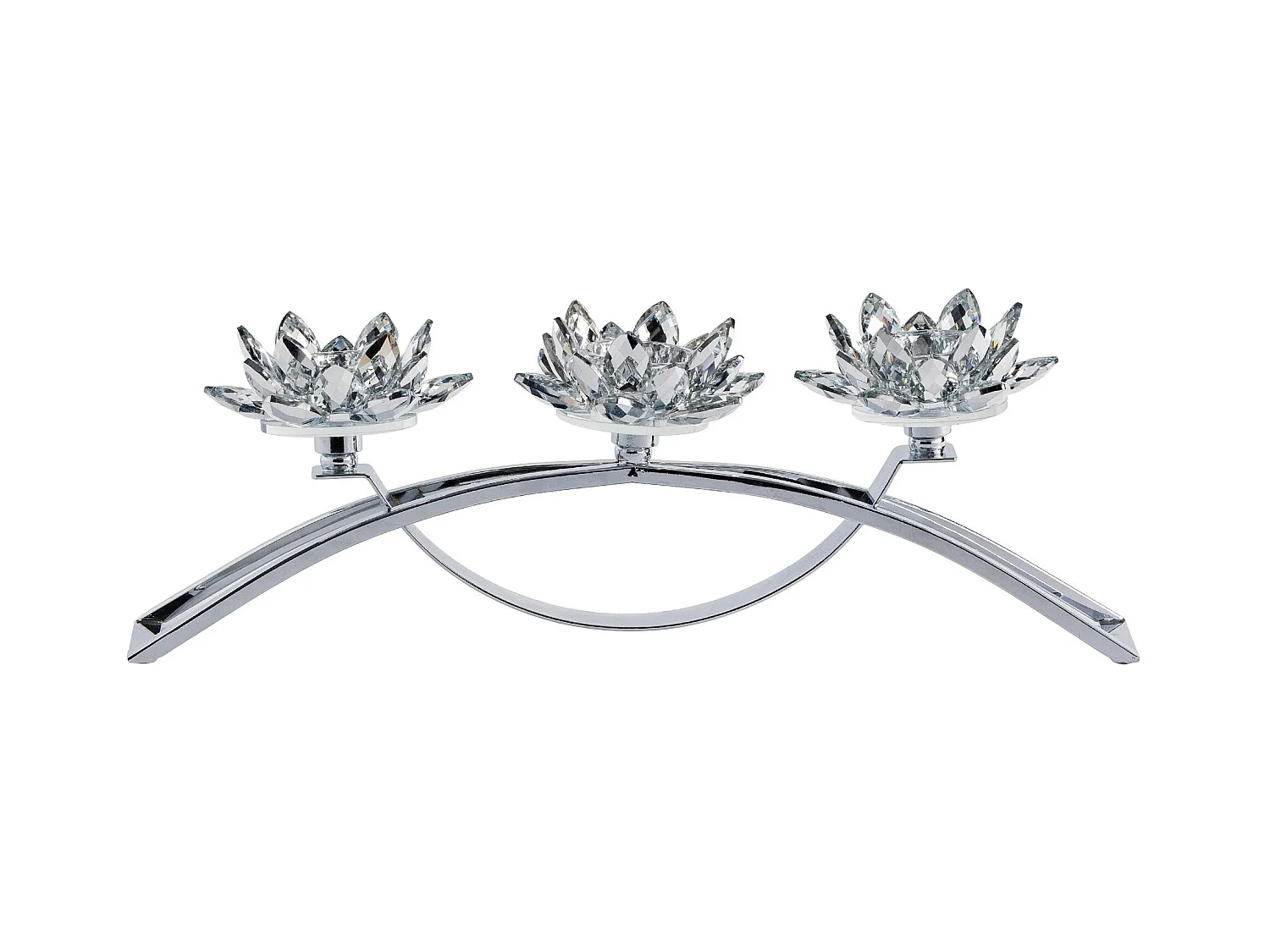 Bougeoir Flotri Argent Moyen 15 x 11 x 39