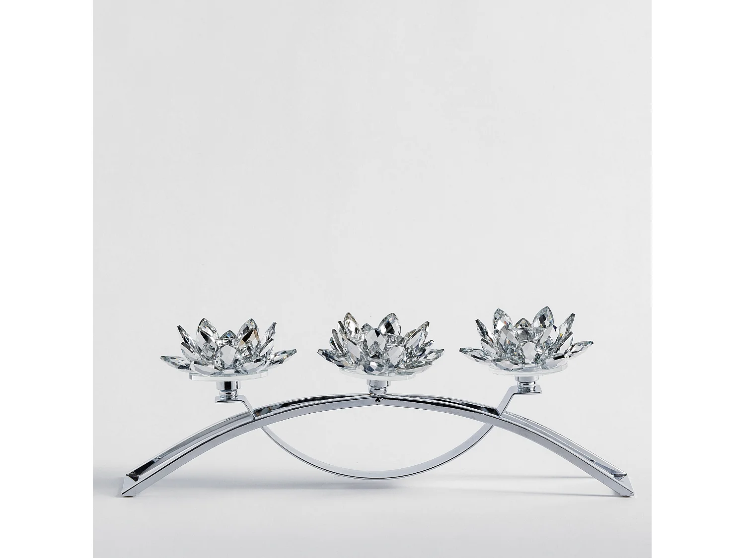 Bougeoir Flotri Argent Moyen 15 x 11 x 39