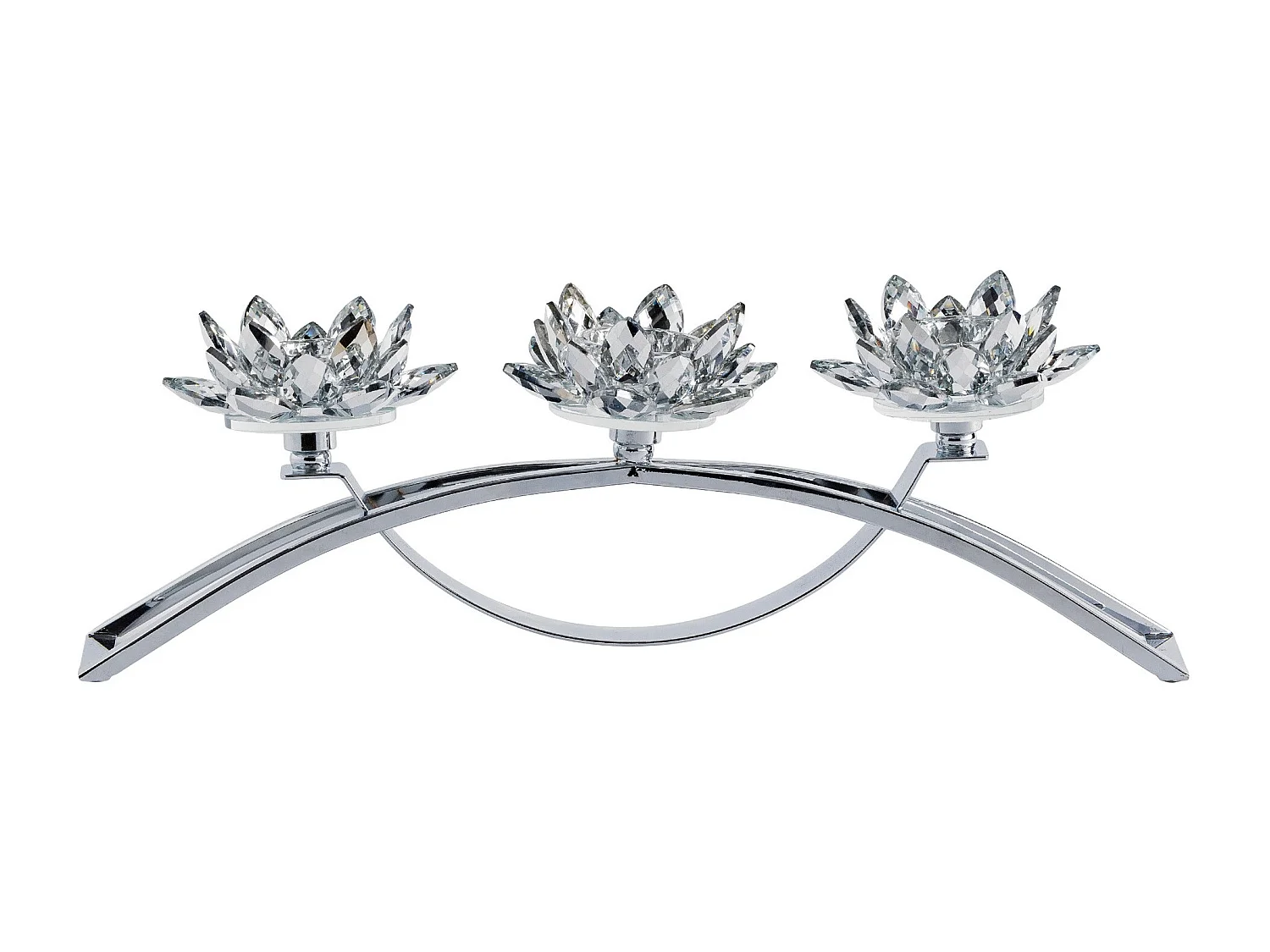 Bougeoir Flotri Argent Moyen 15 x 11 x 39