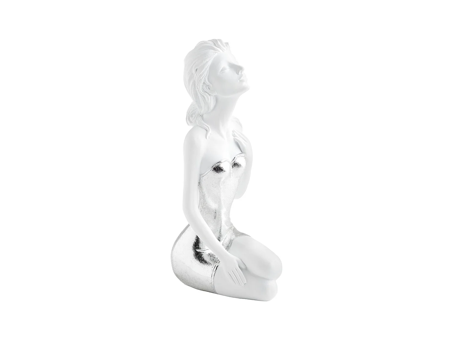 Figurine Dahlia argent moyen 32 x 14.5 x 20