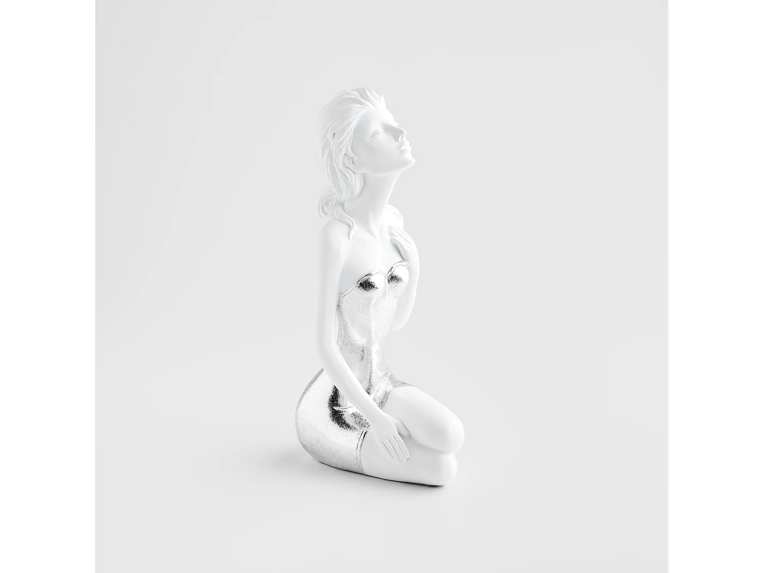 Figurine Dahlia argent moyen 32 x 14.5 x 20