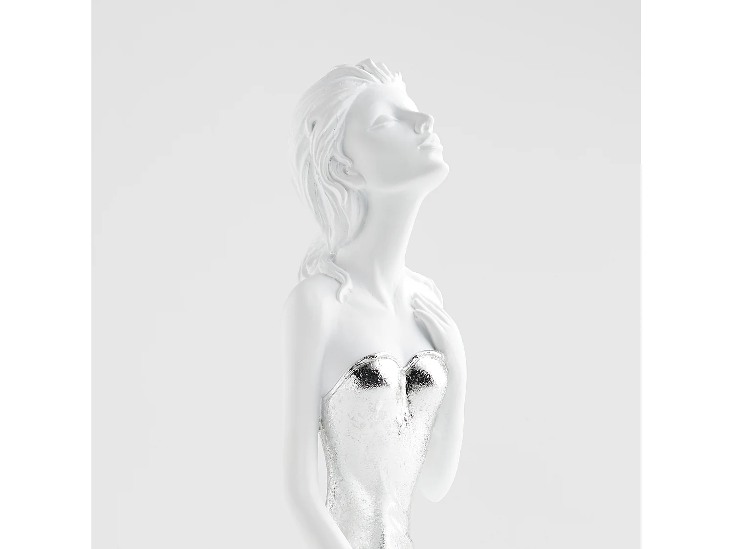 Figurine Dahlia argent moyen 32 x 14.5 x 20