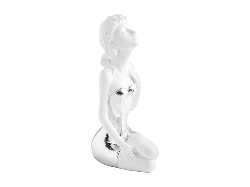 Figurine Dahlia argent moyen 32 x 14.5 x 20