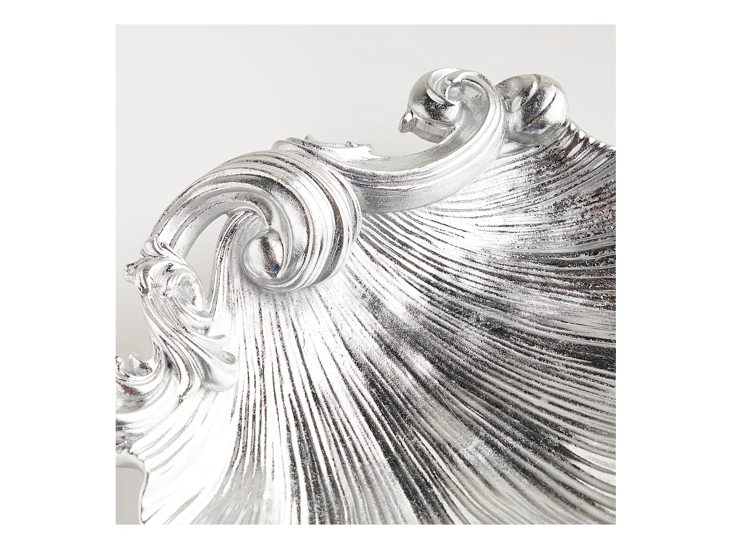 Plateau Décoratif Conchiglia Argent Moyen 5.5 x 20.5 x 24
