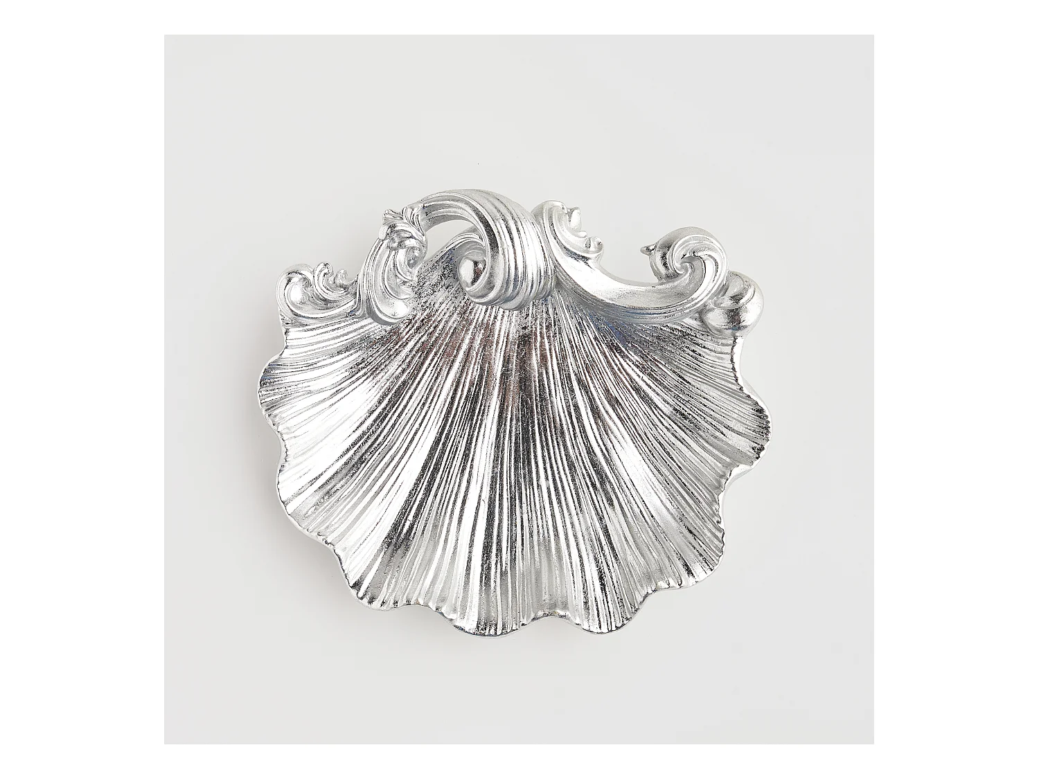 Plateau Décoratif Conchiglia Argent Moyen 5.5 x 20.5 x 24