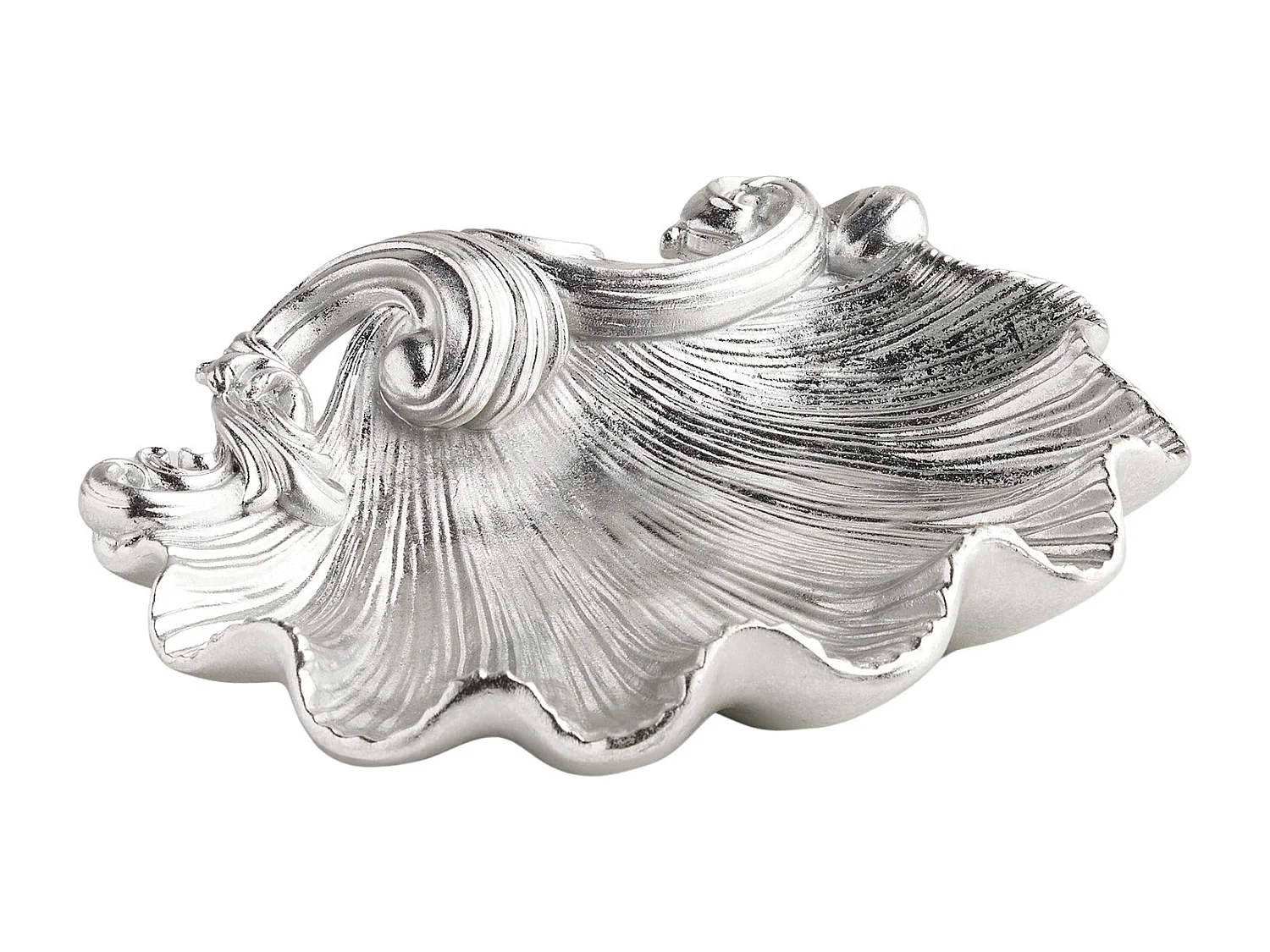 Dekorative Platte Conchiglia Mittelsilber 5.5 x 20.5 x 24