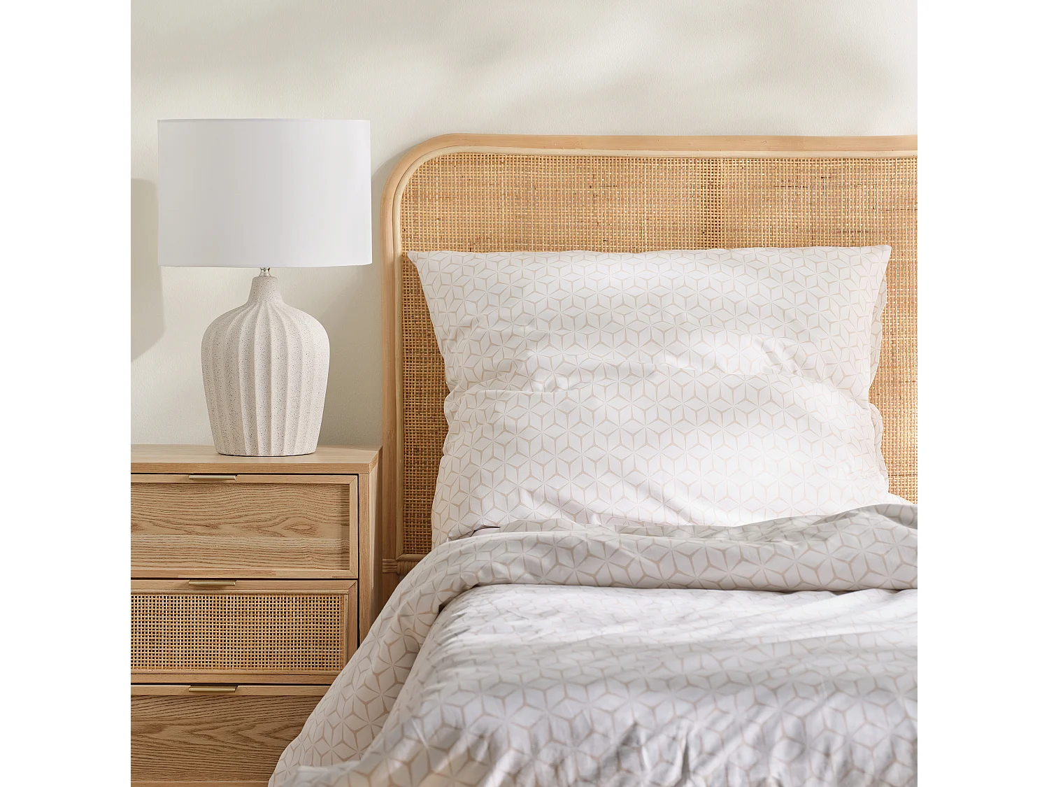 Parure de lit Virelli Beige Clair Coton 140x200