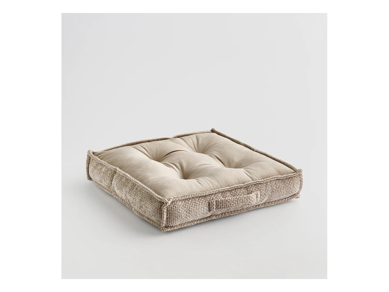 SIÈGE EN VELOURS Leila Beige Clair 7 x 40 x 40