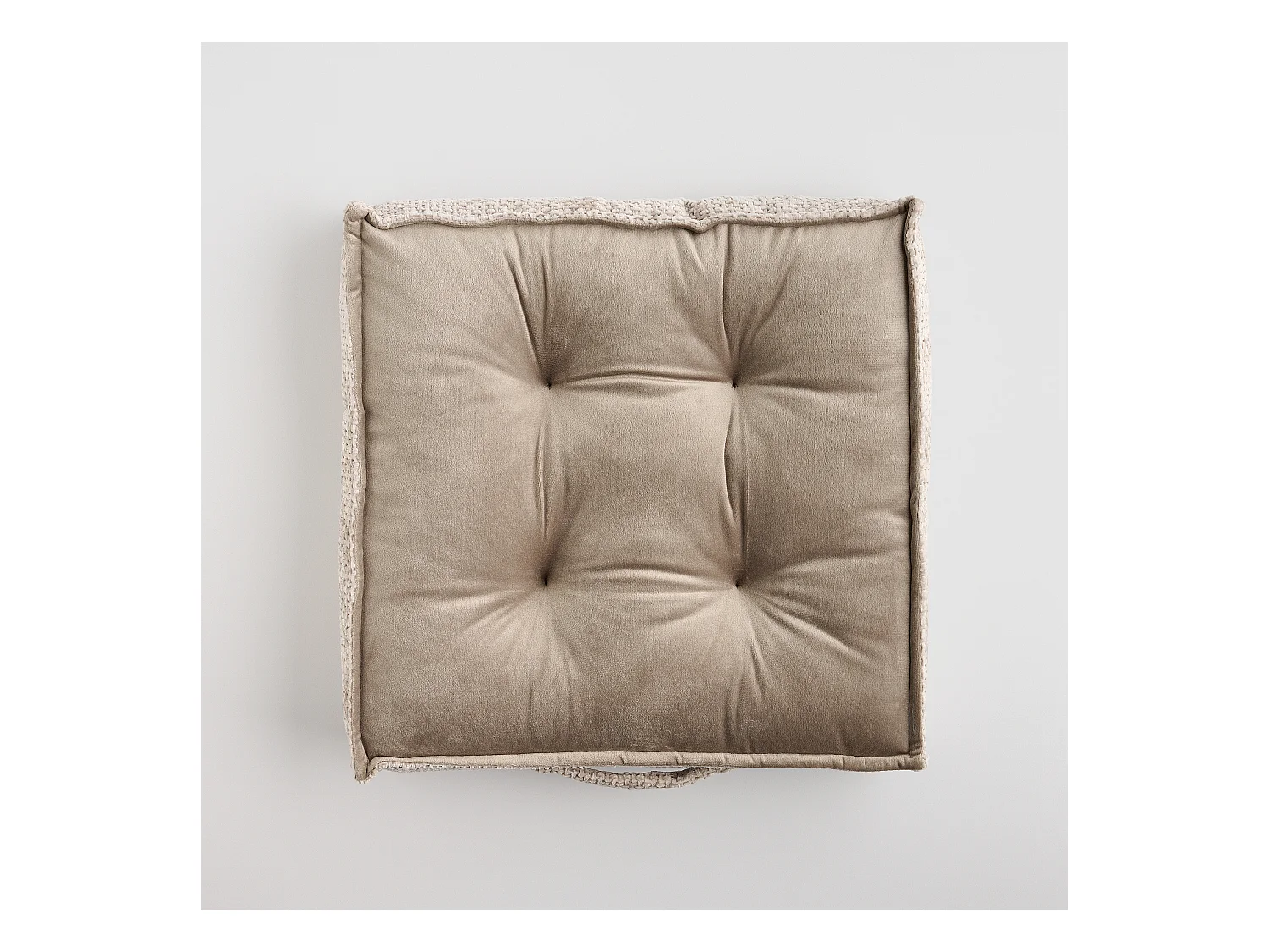 SIÈGE EN VELOURS Leila Beige Clair 7 x 40 x 40