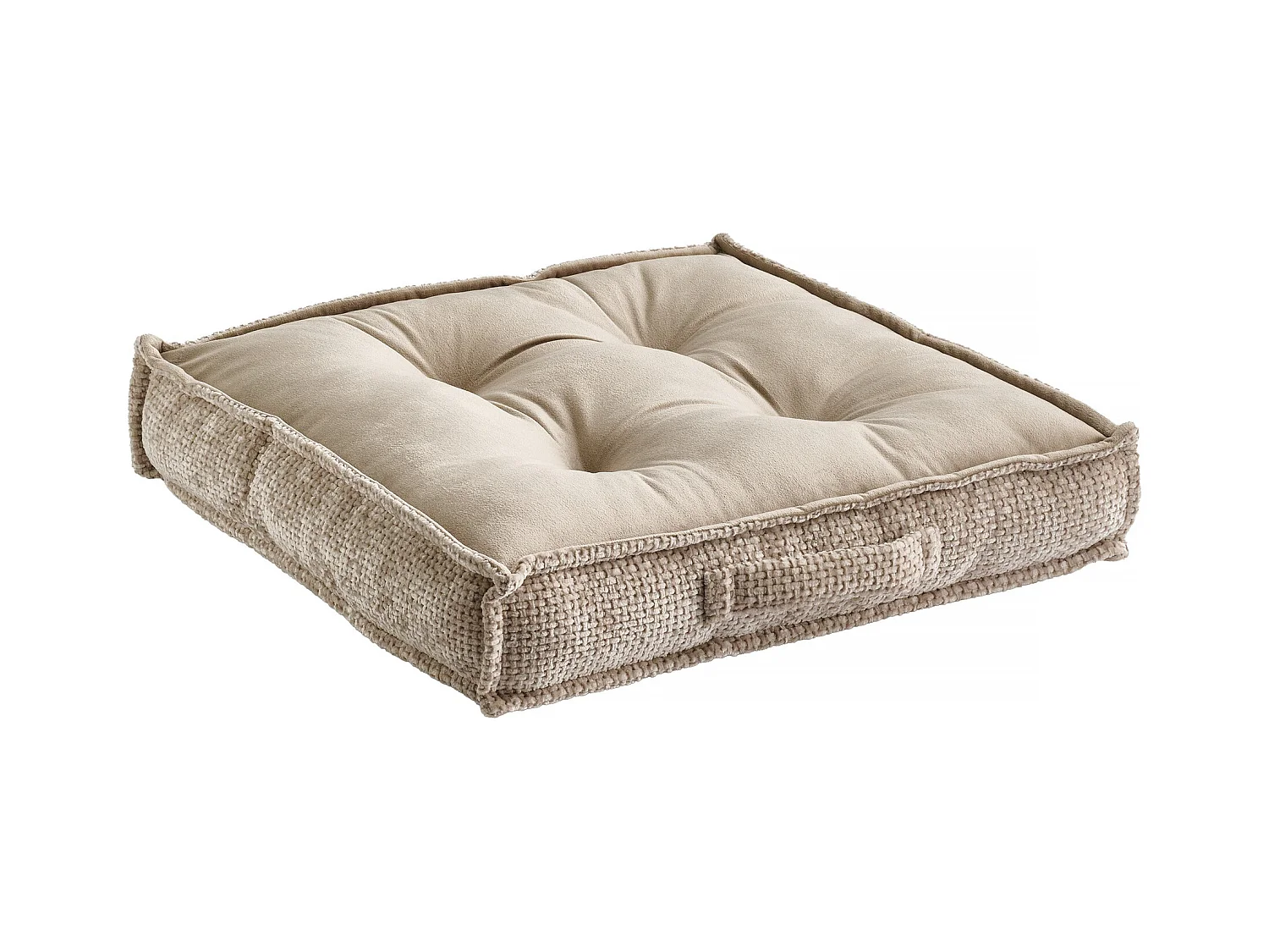 SIÈGE EN VELOURS Leila Beige Clair 7 x 40 x 40