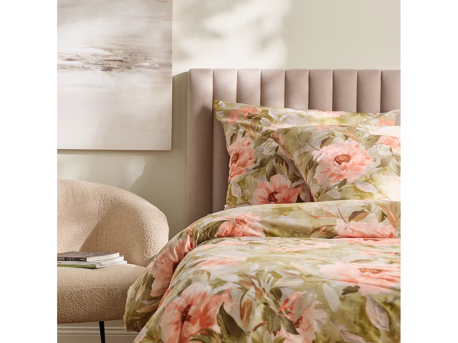 Parure de lit Dalesso vert microfibre 200x220