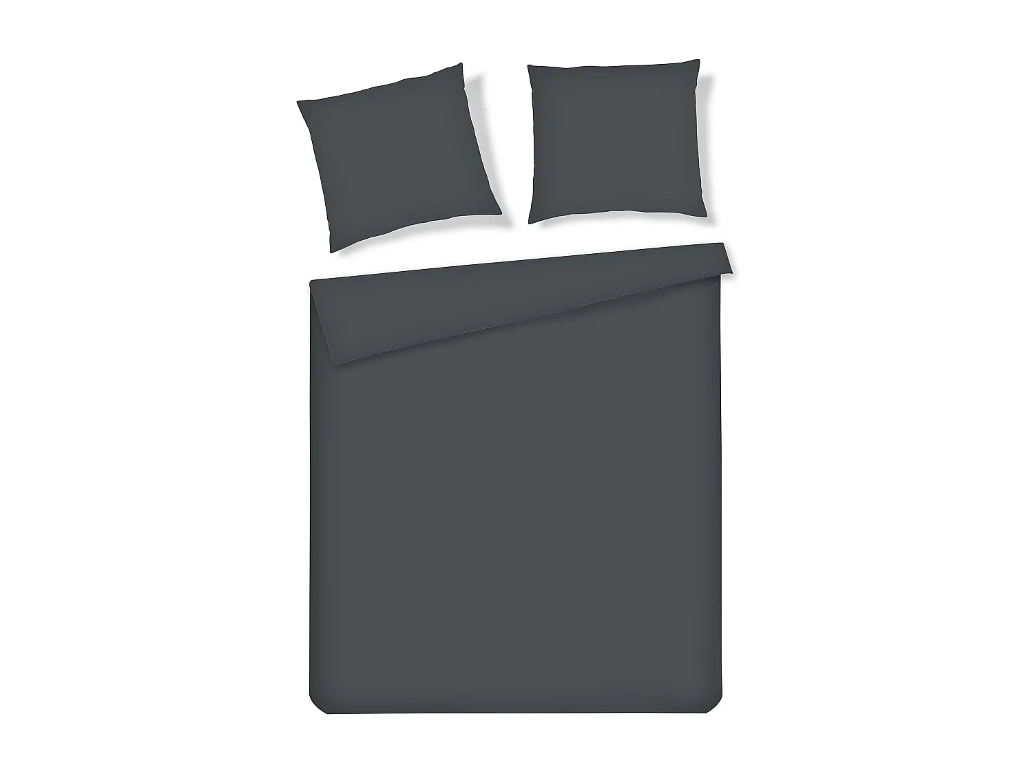 Mikrofaser-Bettwäsche Micros Dunkelgrau 200x220