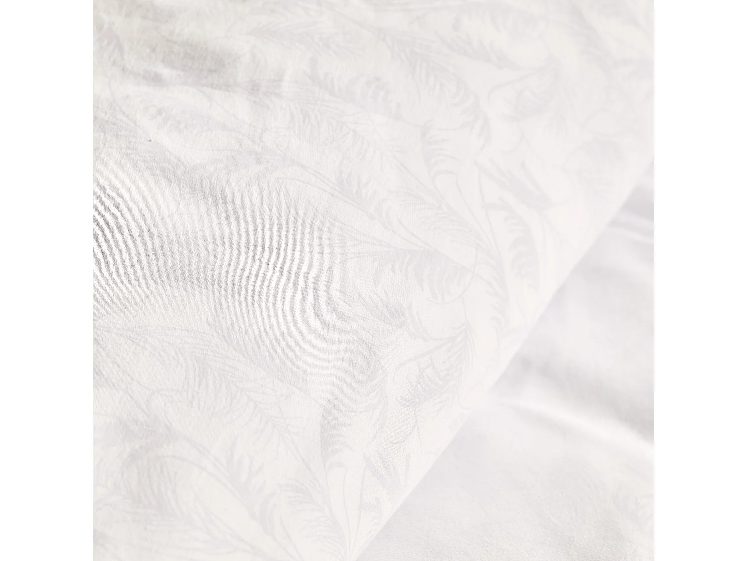 Parure de lit Lorianna blanc moyen satin de coton 160 x 200