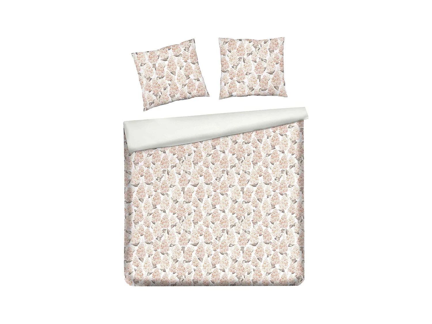 Parure de lit Amberbloom écru satin de coton 200x220