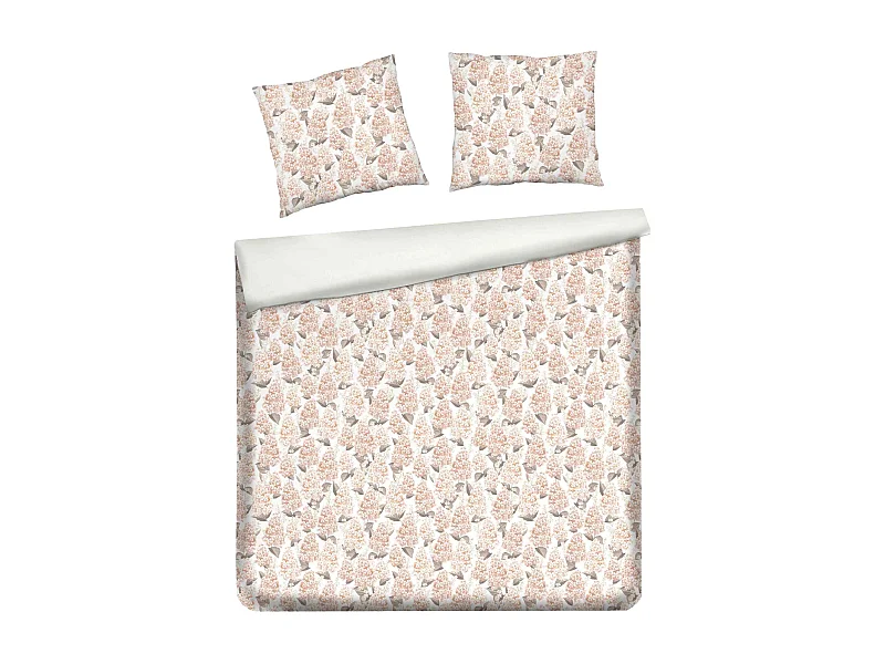 Parure de lit Amberbloom écru satin de coton 200x220