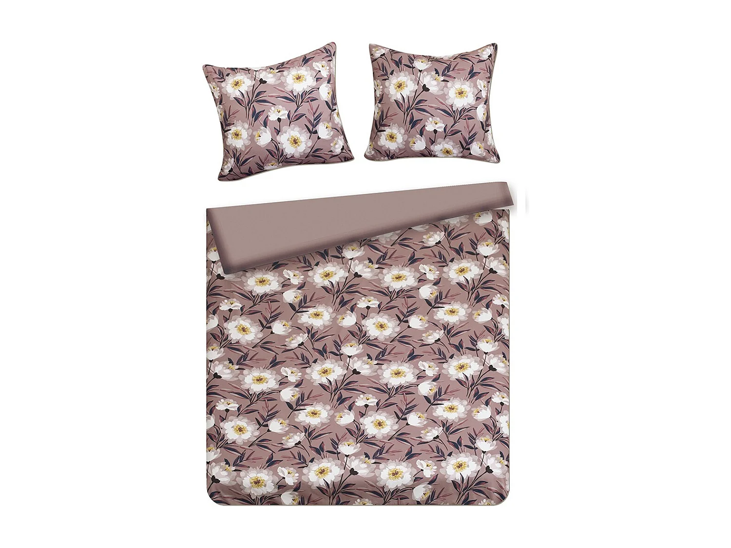 Parure de lit Perno Rose Foncé Microfibre 200x220
