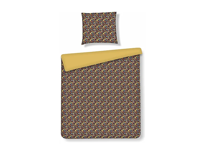 Parure de lit Skautumn Brun Foncé Coton 140x200