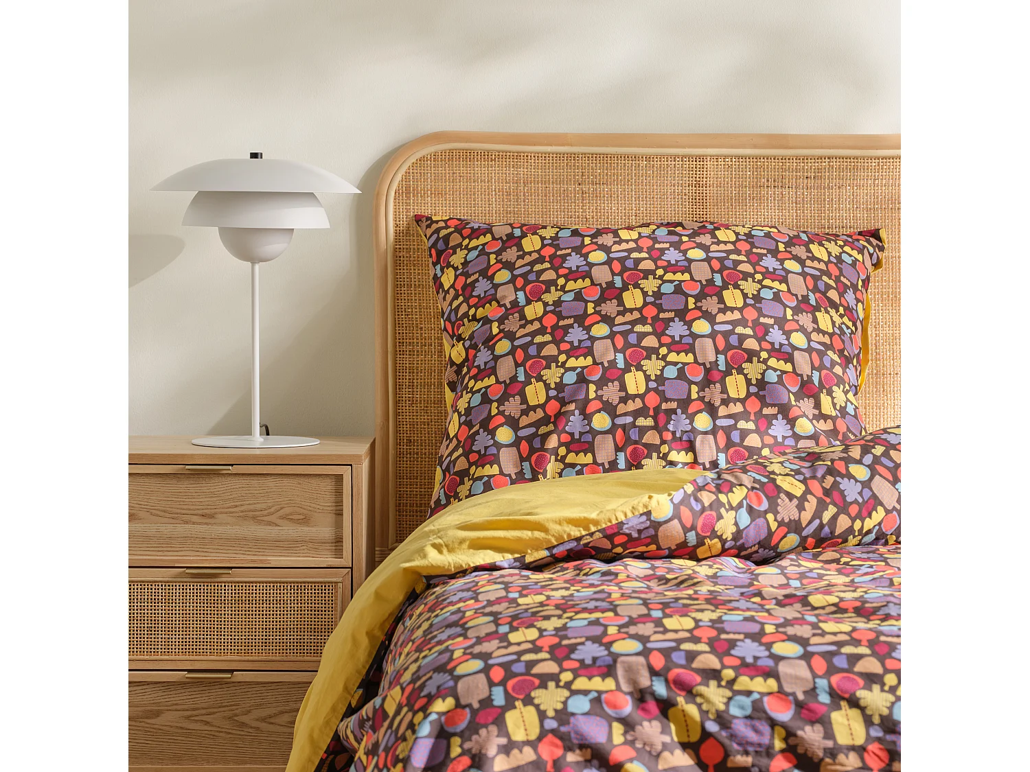 Parure de lit Skautumn Brun Foncé Coton 140x200