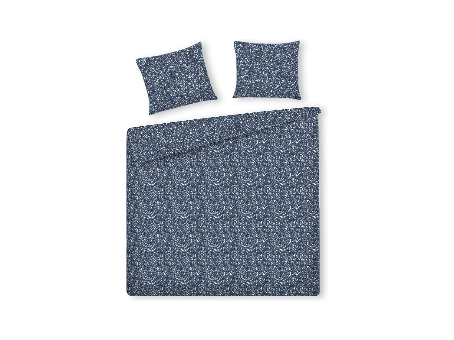 Parure de lit Crisenta Bleu Moyen Satin de Coton 200 x 220