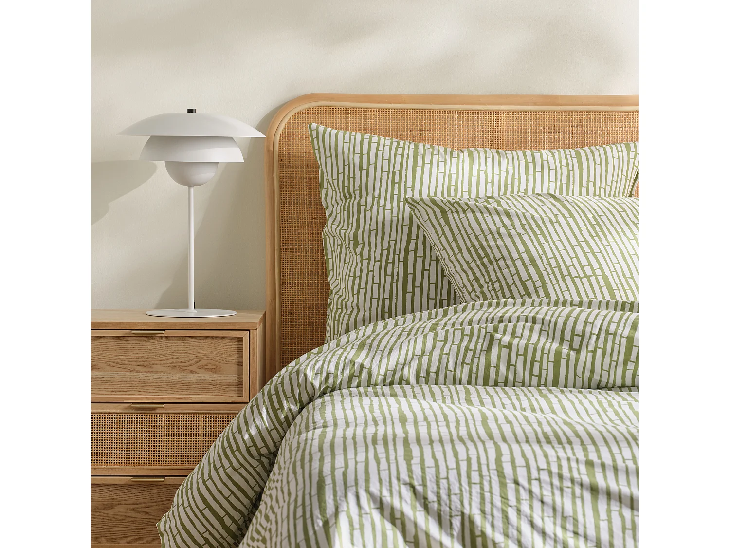 Parure de lit Elegance Vert Coton 200 x 220