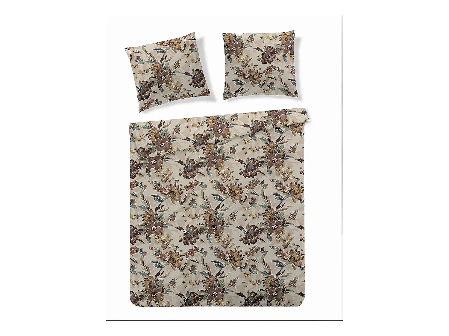 Parure de lit Belazio beige moyen microfibre 160 x 200