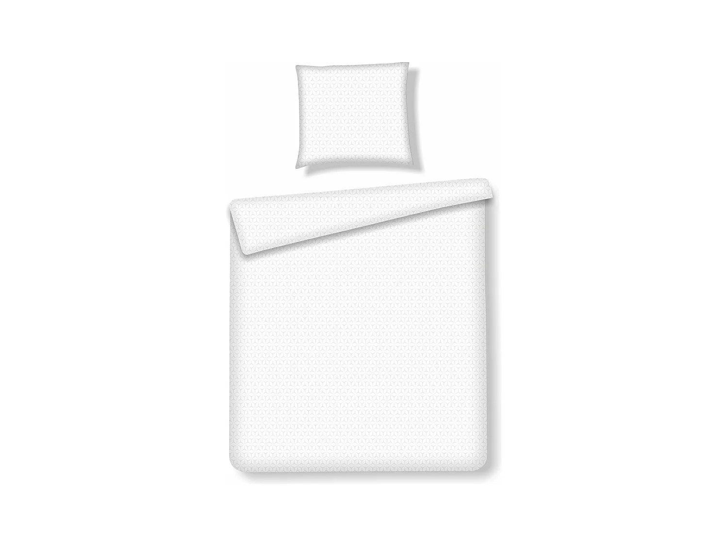 Parure de lit Virelli gris clair coton 140x200