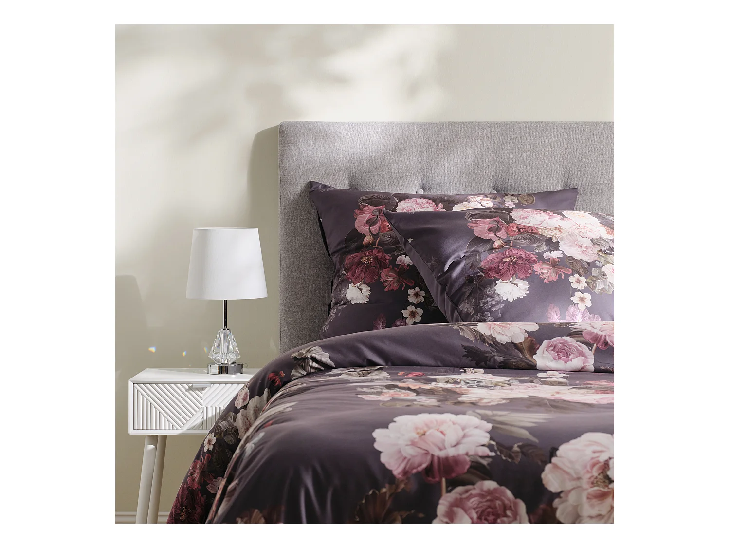 Parure de lit Zelfina Violet Foncé Microfibre 160x200