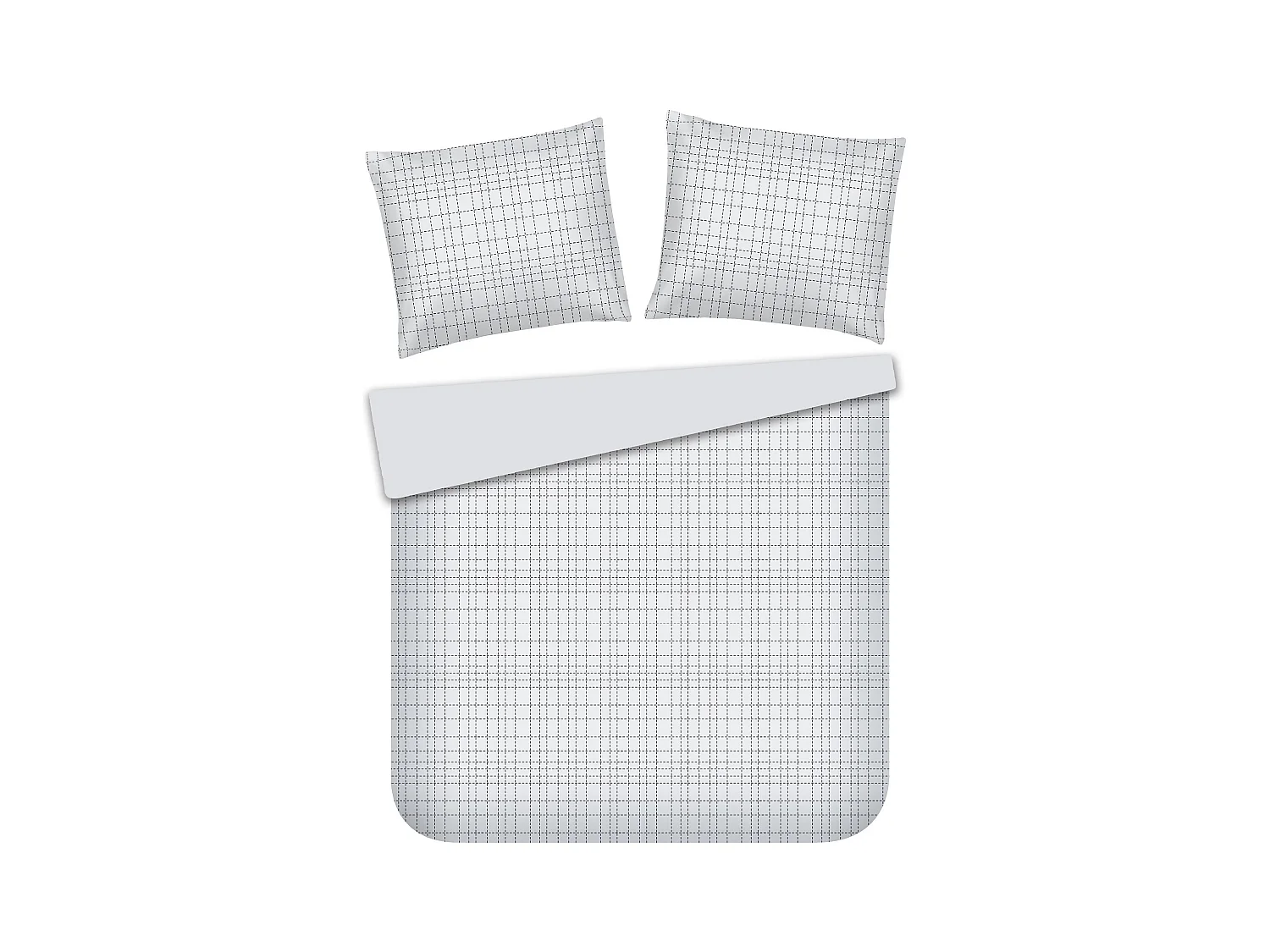 Parure de lit Sirana gris clair polyester 200x220