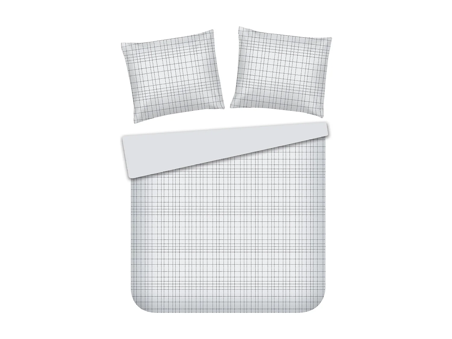 Parure de lit Sirana gris clair polyester 200x220